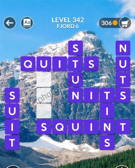 Wordscapes level 342 answers .